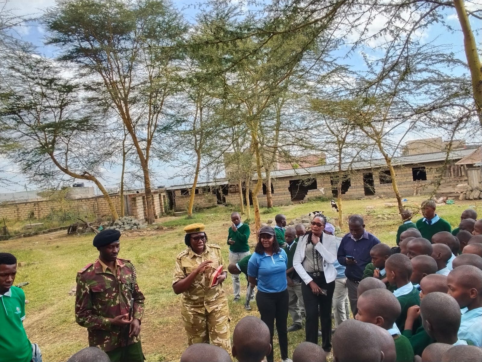 TCCN members, community participants and partners take part in a World Environment Day activity at Naivasha Boys Boarding Primary School.