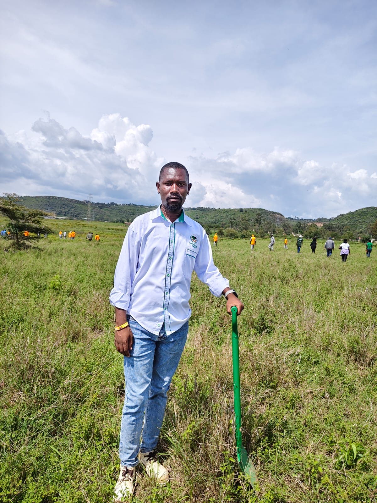 Portrait photograph of Gerald Githinji, Publicity and Communications member of Team Climate Change Naivasha.